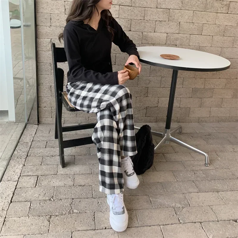 بنطال بنقشة كاروه سميك دافئ — صورة 29