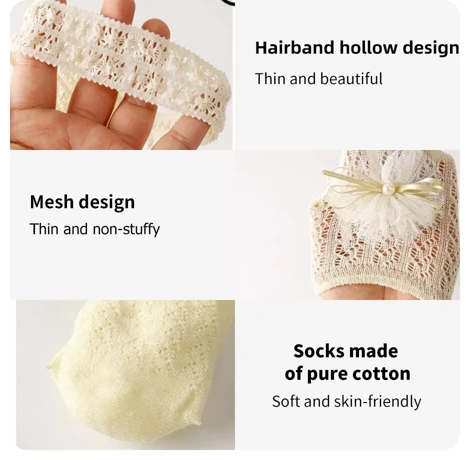 Newborn 2-Piece Lace Headband Set — Image 14