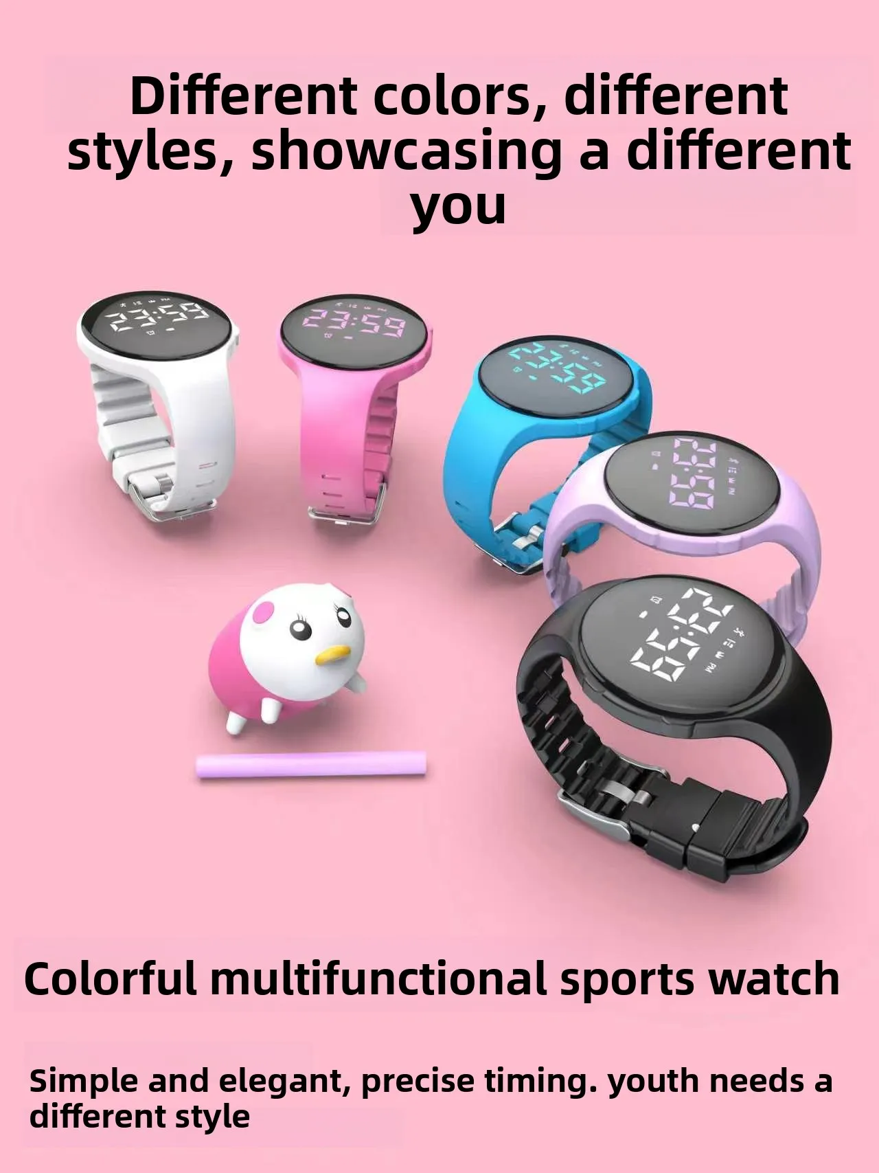 Water-Resistant Luminous Watch for Students — Image 4