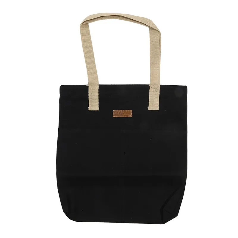 Casual Solid Canvas Tote Bag — Image 16