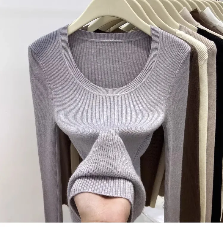 Solid Knitted Pullover — Image 19