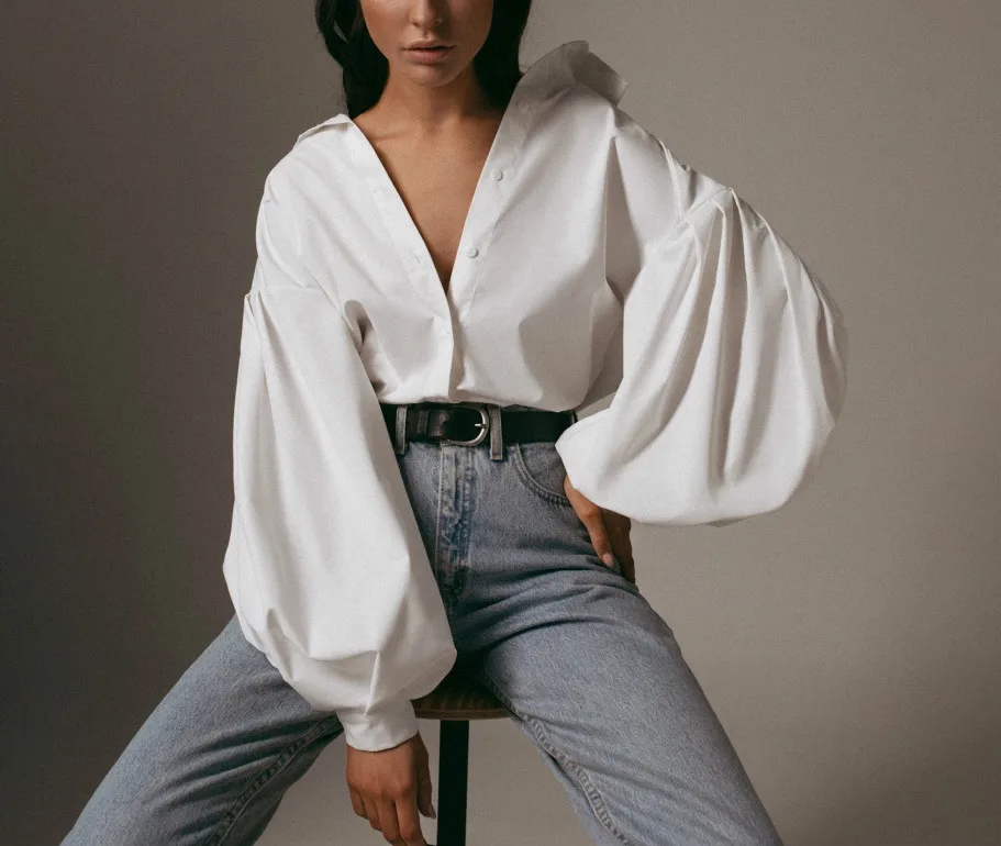 Elegant Long Sleeve Autumn Blouse — Image 4