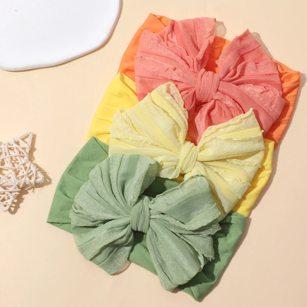 Newborn Nylon Hair Accessory with Bow — Image 2
