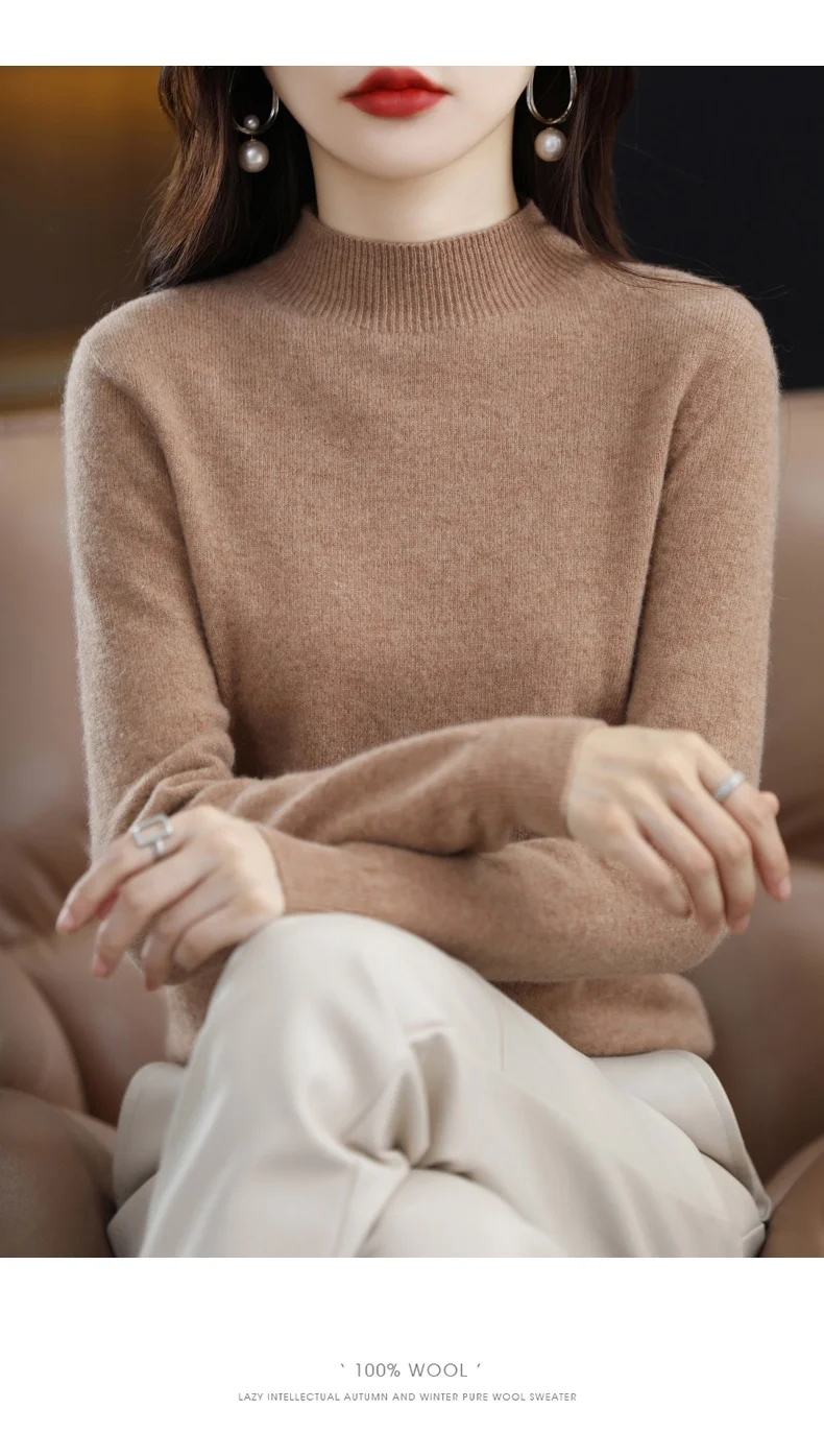 Mock Neck Winter Pullover — Image 15