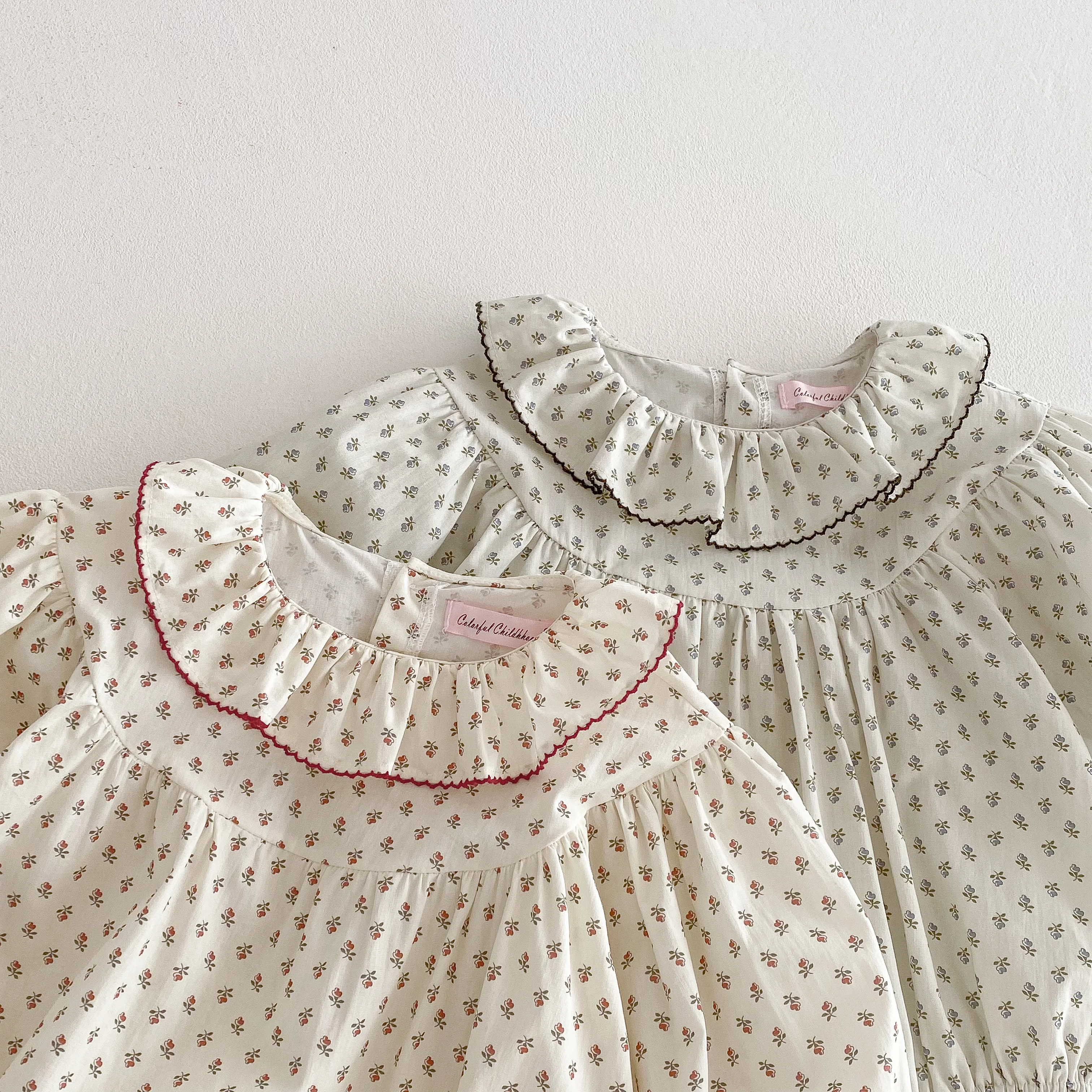 Baby Floral Long Sleeve Romper — Image 3