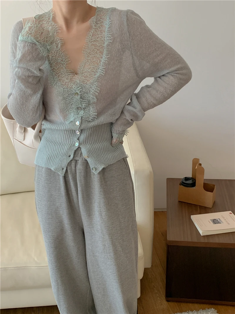 Vintage Lace Knitted Cardigan — Image 16