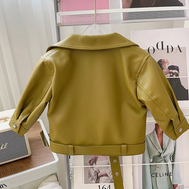 Girls' Leather Autumn Jacket — Image 4