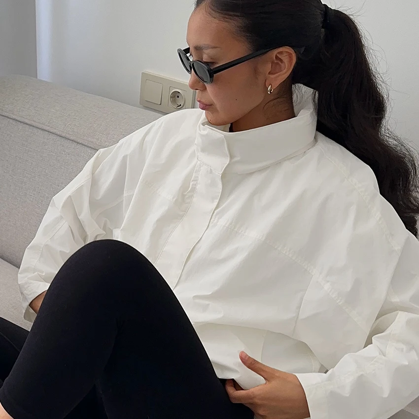 Turtleneck Autumn Jacket with Zipper — Image 29
