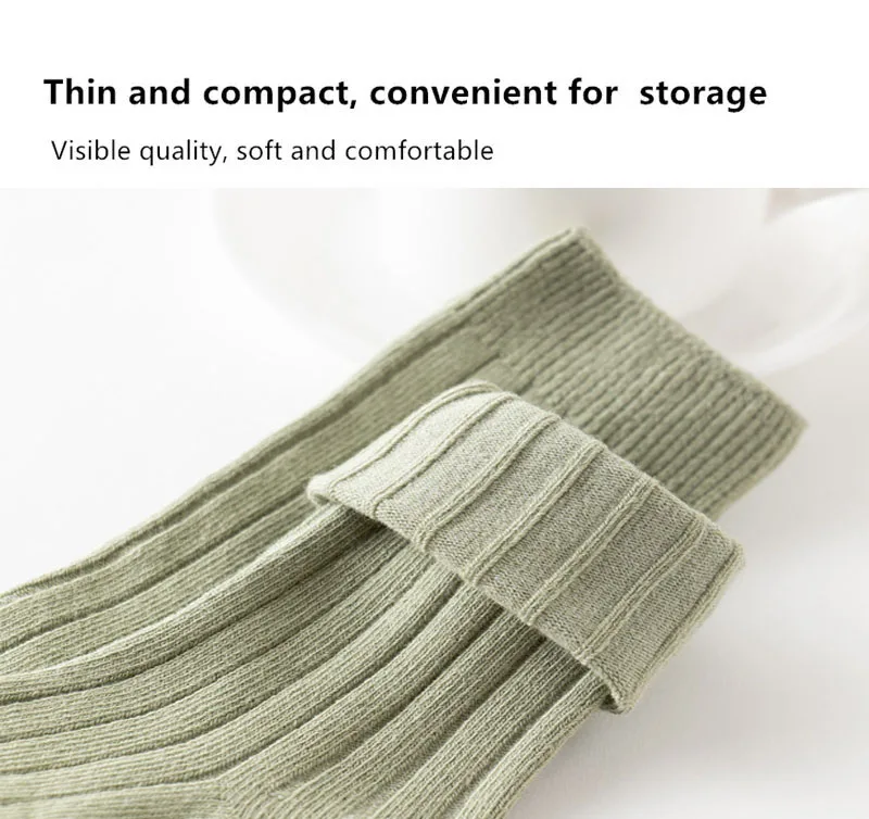 Baby Striped Cotton Long Socks — Image 5