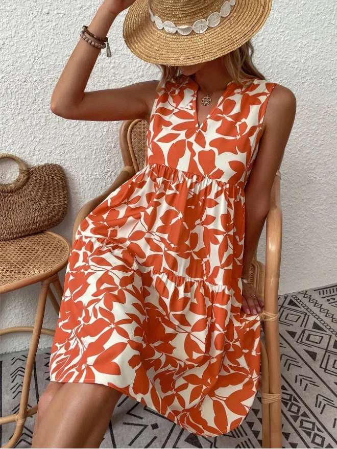 Boho Sleeveless V-Neck Summer Mini Dress — Image 16