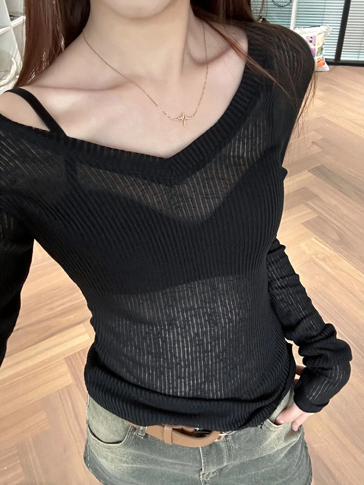 تيشيرت سادة بأكمام طويلة — صورة 7