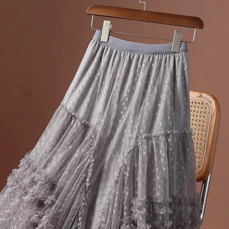 Mesh High-Waisted Skirt — Image 48