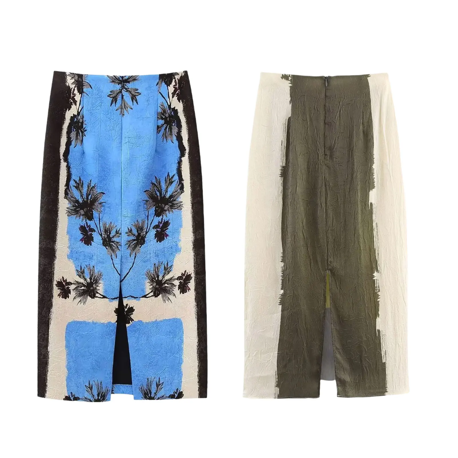 Spring Long Skirt with Zipper — Image 7