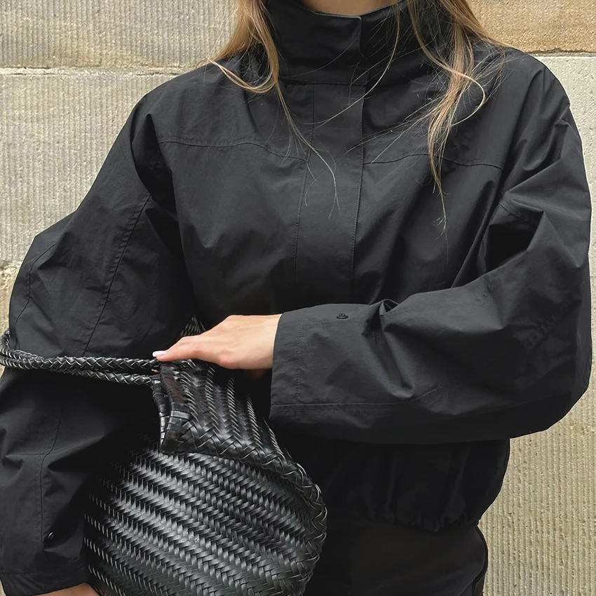 Turtleneck Autumn Jacket with Zipper — Image 18