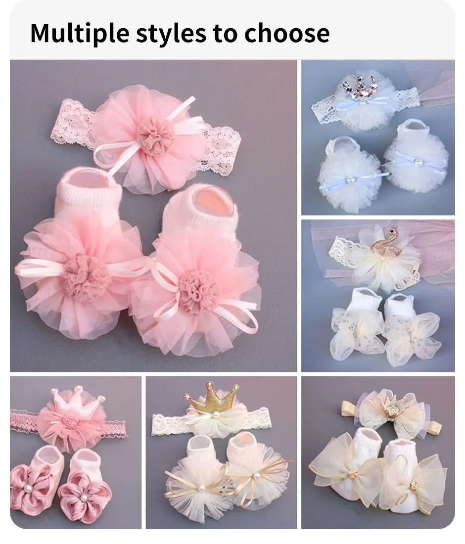 Newborn 2-Piece Lace Headband Set — Image 8