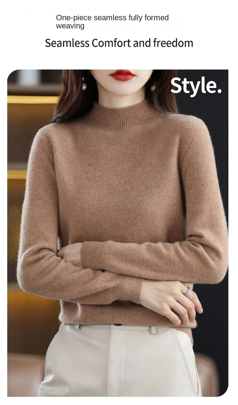 Mock Neck Winter Pullover — Image 6