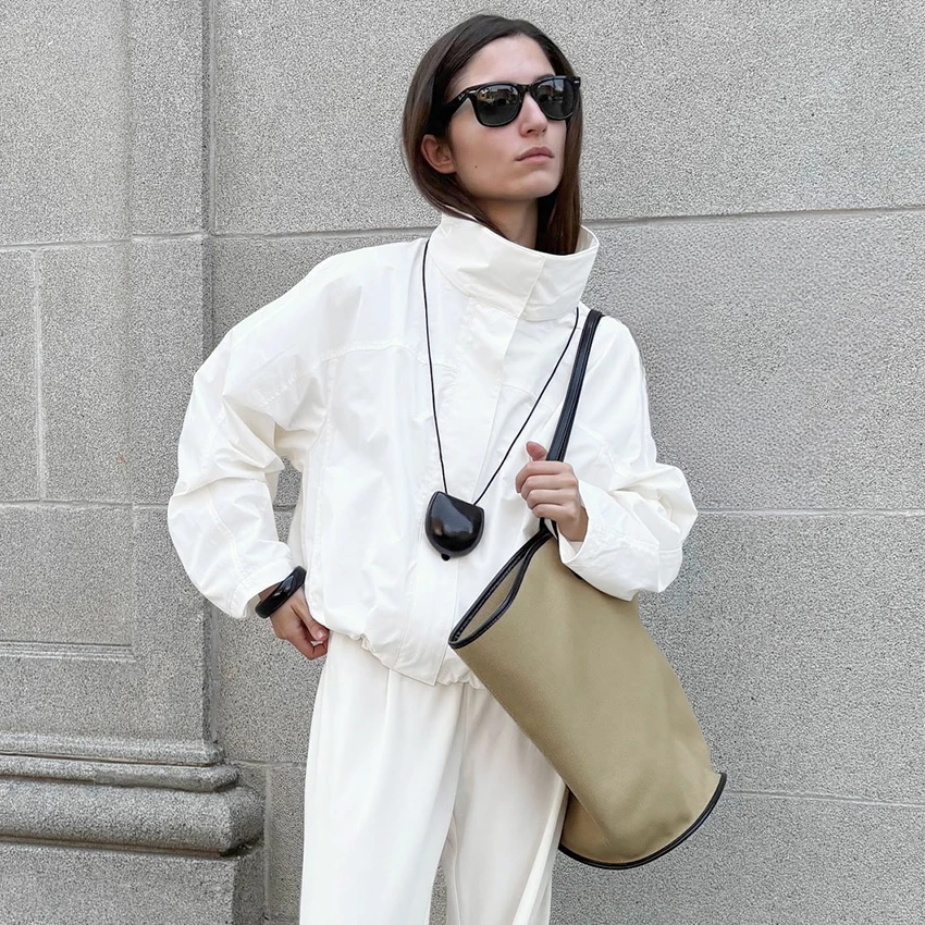 Turtleneck Autumn Jacket with Zipper — Image 23