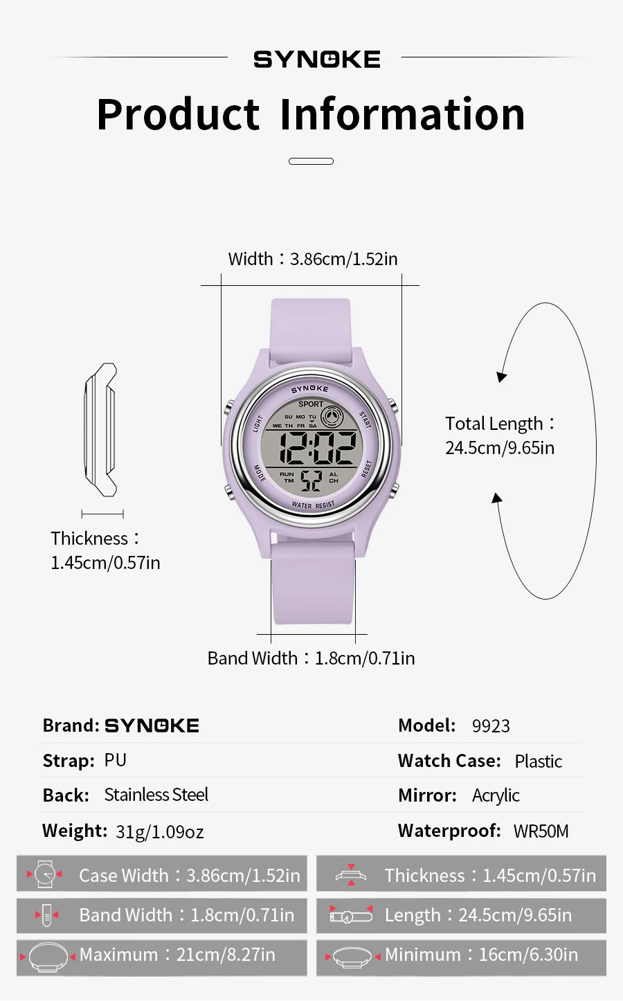 Kids' Water-Resistant Watch — Image 6