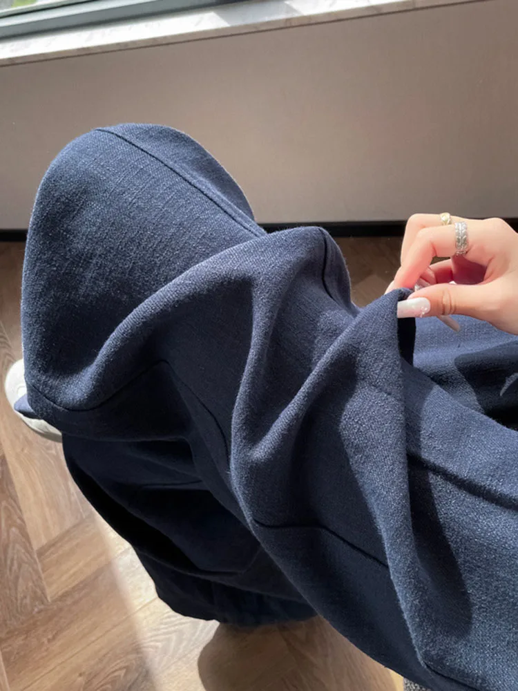 بنطال بخصر عالٍ قطني رسمي — صورة 30