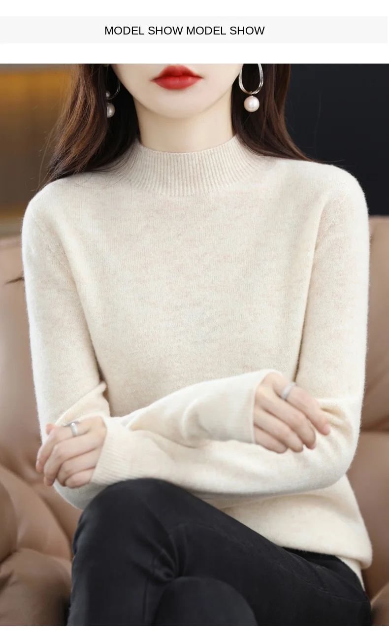 Mock Neck Winter Pullover — Image 8