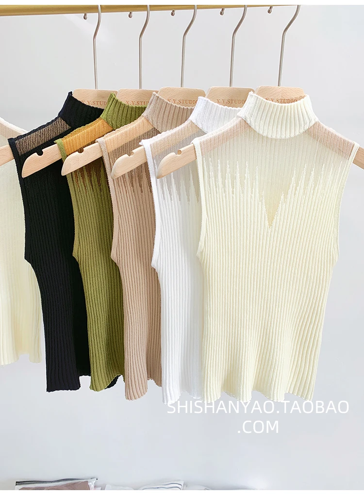 Knitted Mesh Tank Top — Image 7