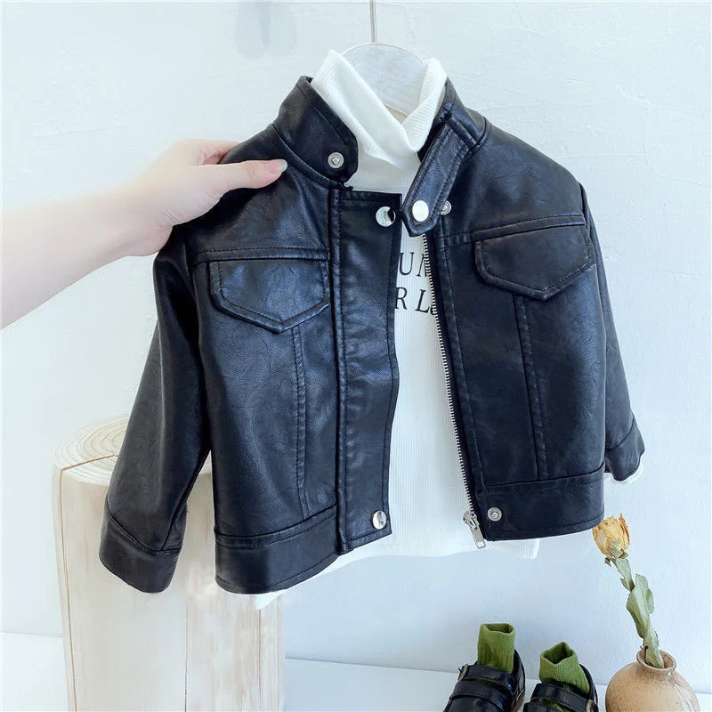 Girls' Leather Autumn Jacket — Image 20
