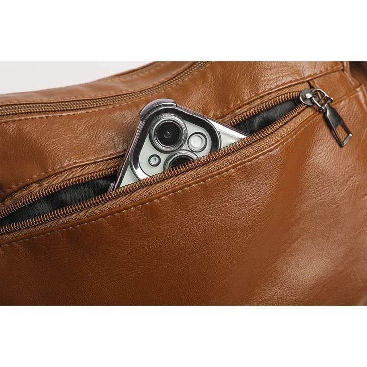 Adjustable Leather Crossbody Bag — Image 14