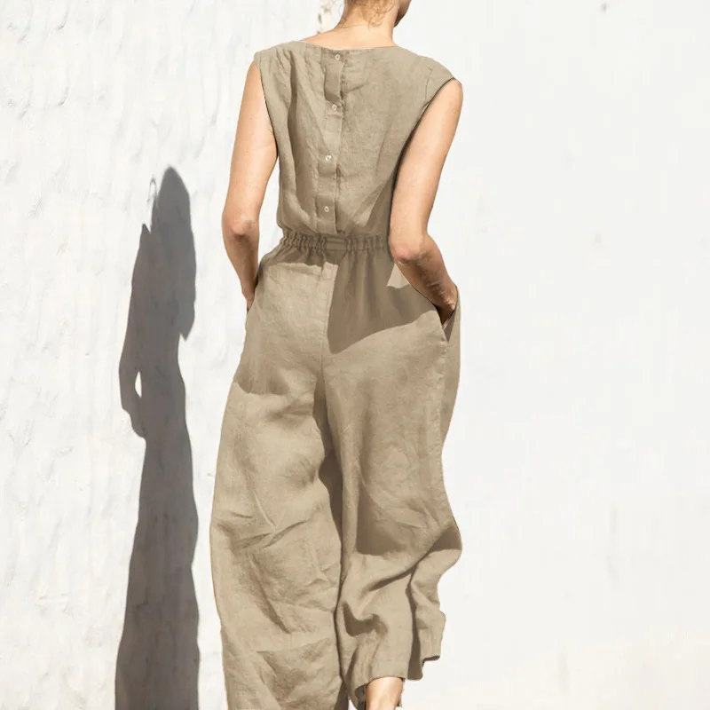 Solid Sleeveless Jumpsuit — Image 13