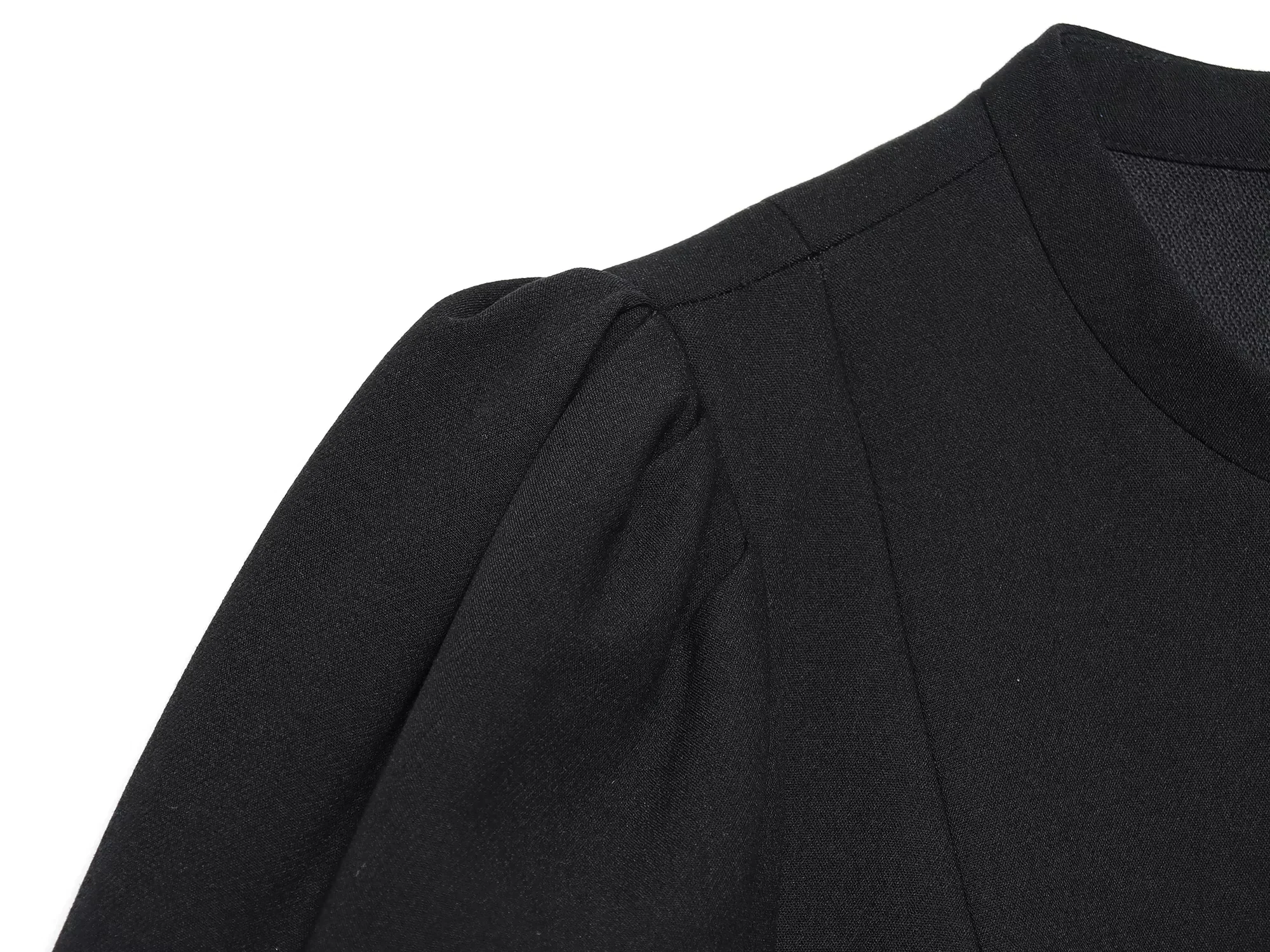 Elegant Puff Sleeve Summer Short Dress with Zipper — Image 13