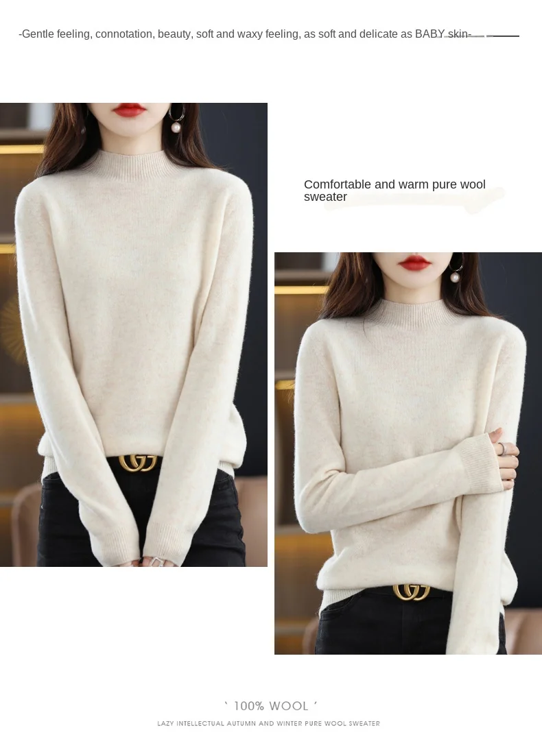 Mock Neck Winter Pullover — Image 9