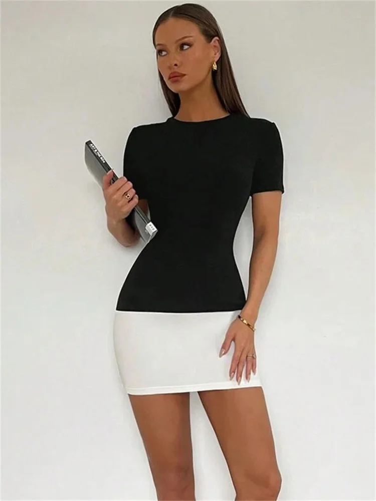Casual Short Sleeve Summer High-Waisted Dress — Image 20