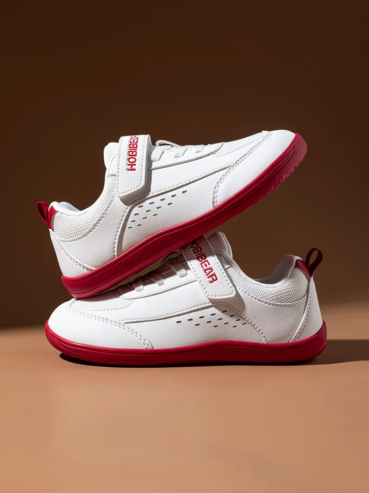 Kids' Minimalist Faux Leather Mesh Sneakers — Image 13
