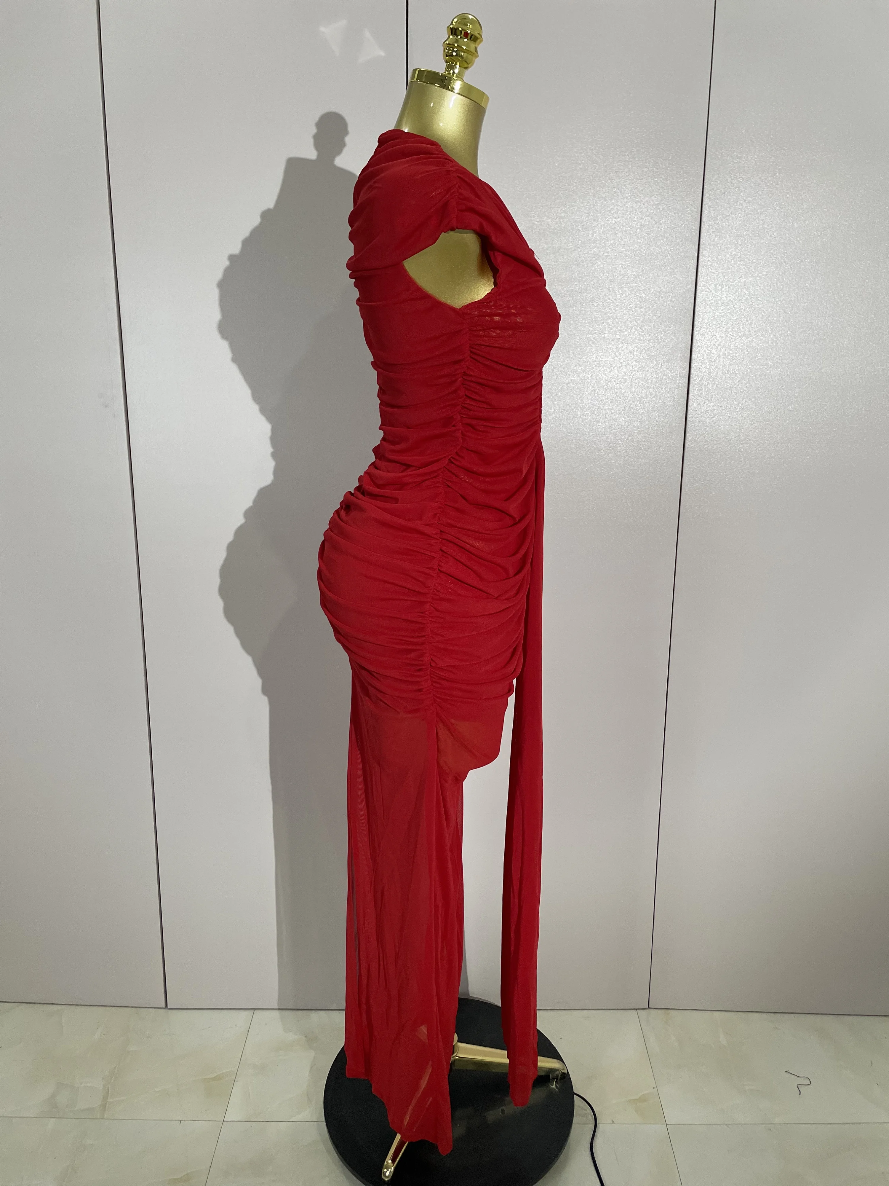 Bodycon Mesh Sleeveless Hollow-Out Long Evening Dress — Image 6