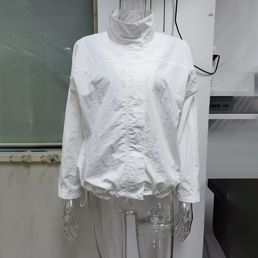 Turtleneck Autumn Jacket with Zipper — Image 32