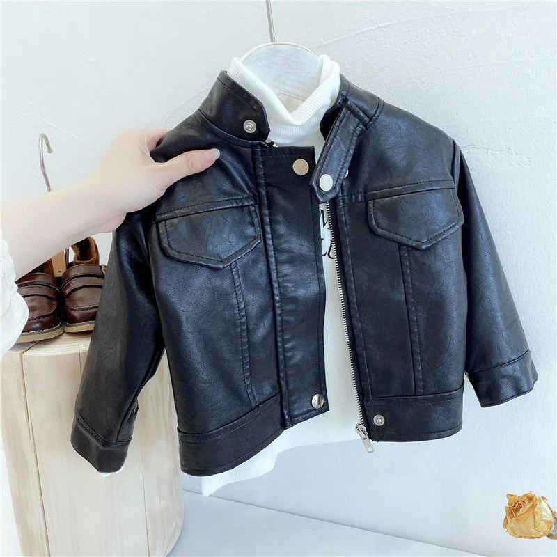 Girls' Leather Autumn Jacket — Image 32