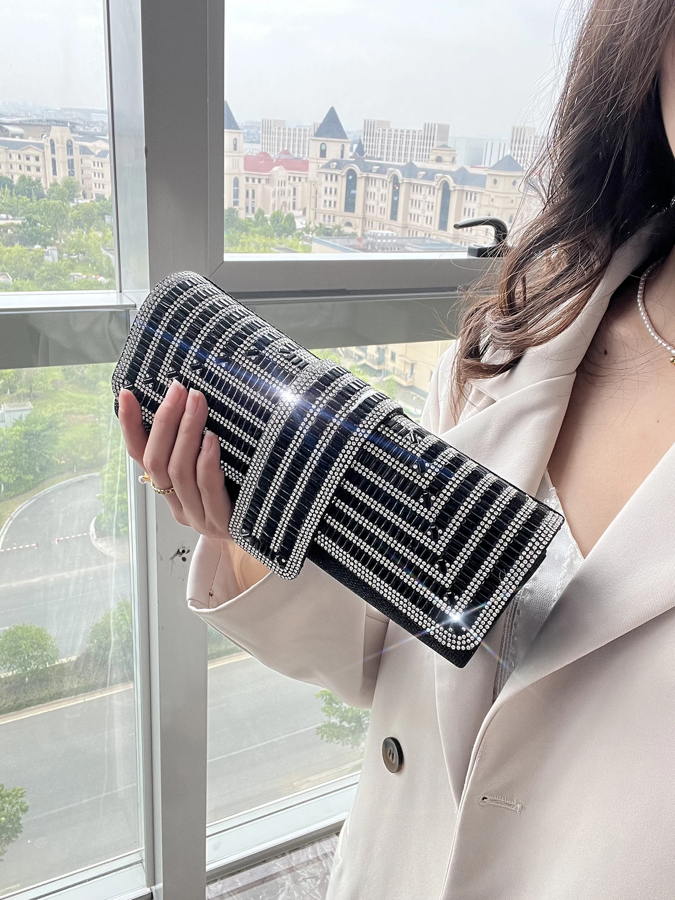 Crystal Clutch with Chain — Image 12