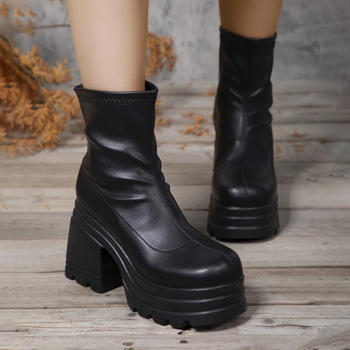 Leather Short Boots — Image 15