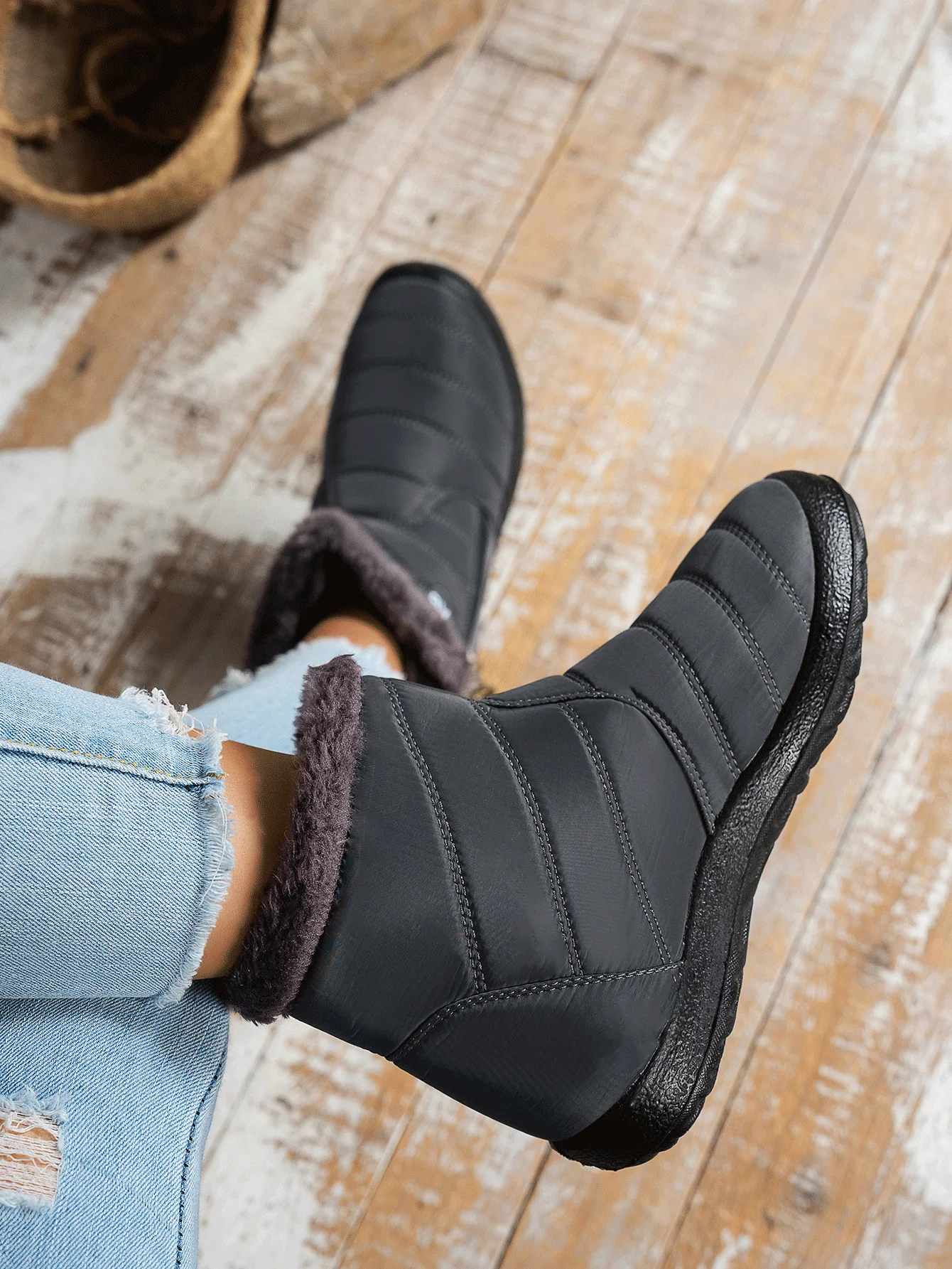 Padded Warm Solid Boots — Image 16