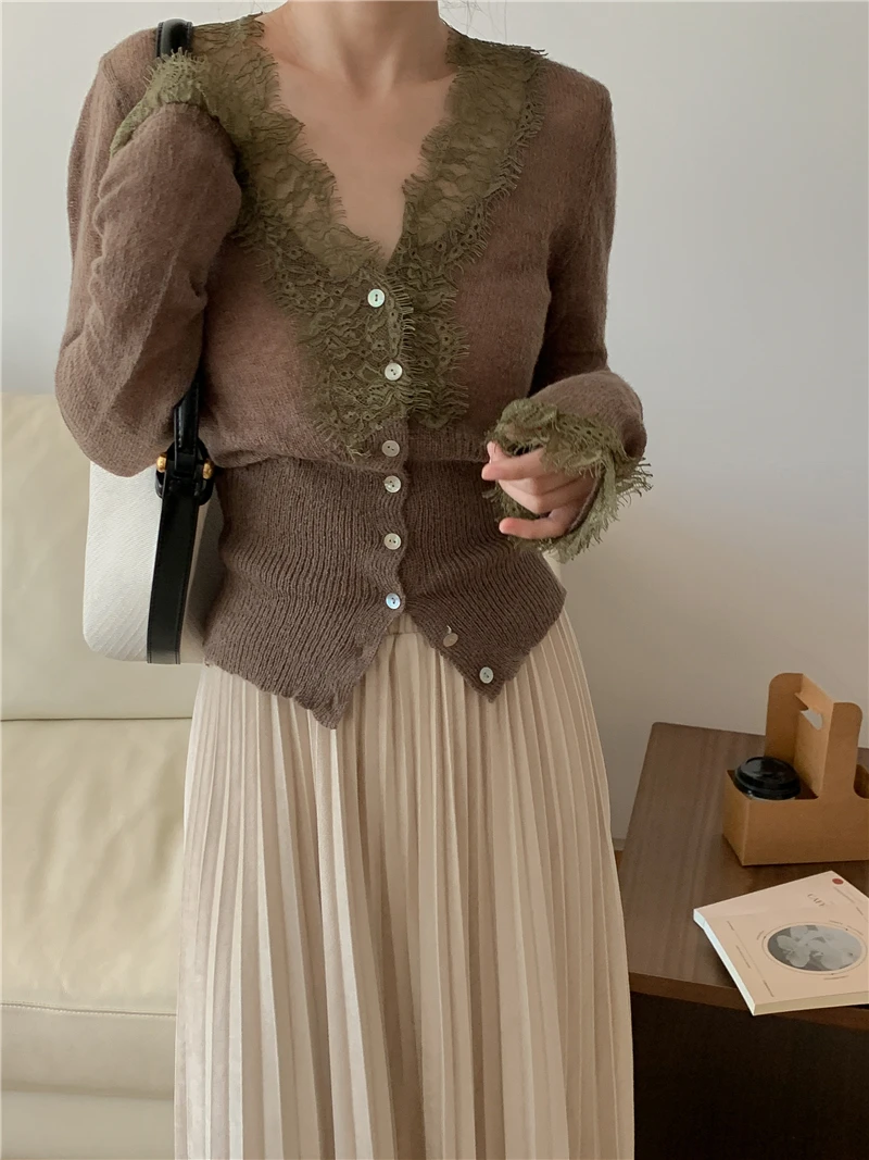 Vintage Lace Knitted Cardigan — Image 29