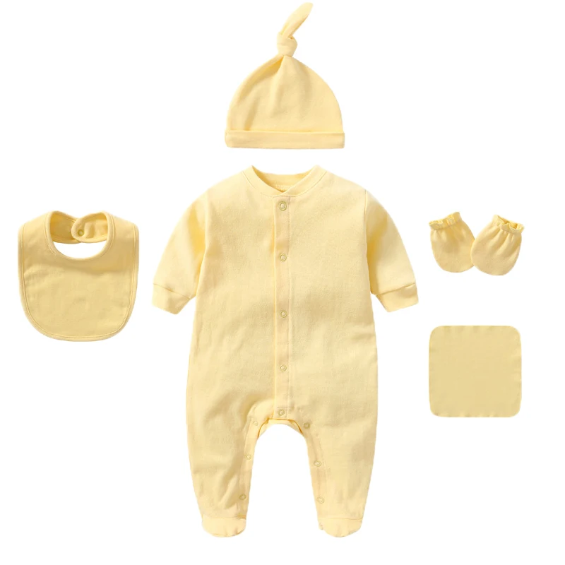 Baby 5-Piece Solid Cotton Set — Image 11