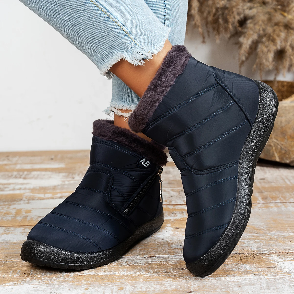 Padded Warm Solid Boots — Image 6