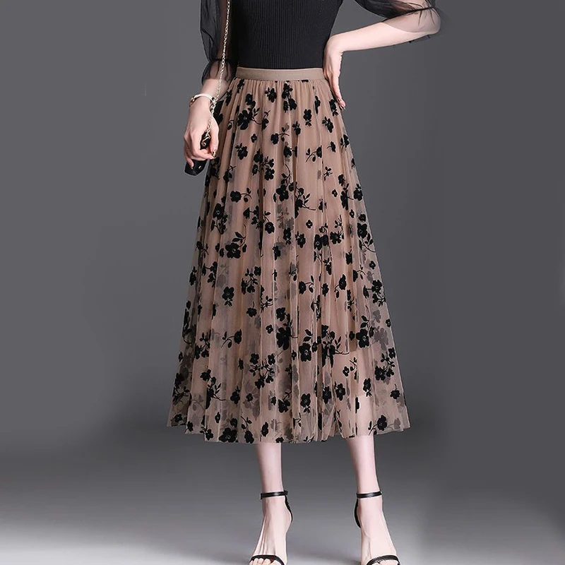 Korean-Style Loose Floral Skirt — Image 9