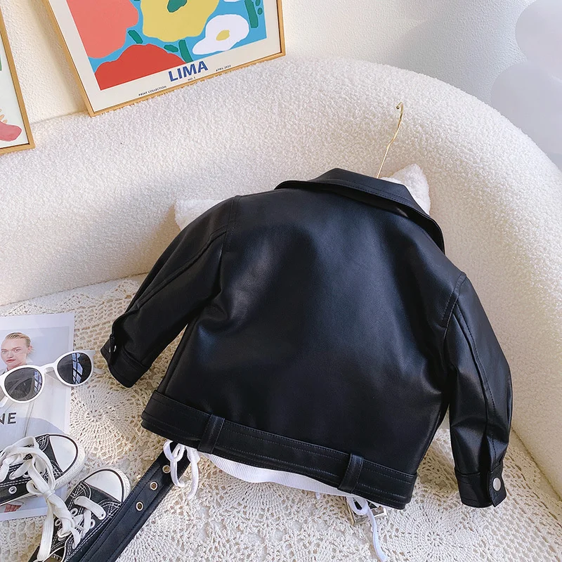 Girls' Leather Autumn Jacket — Image 7