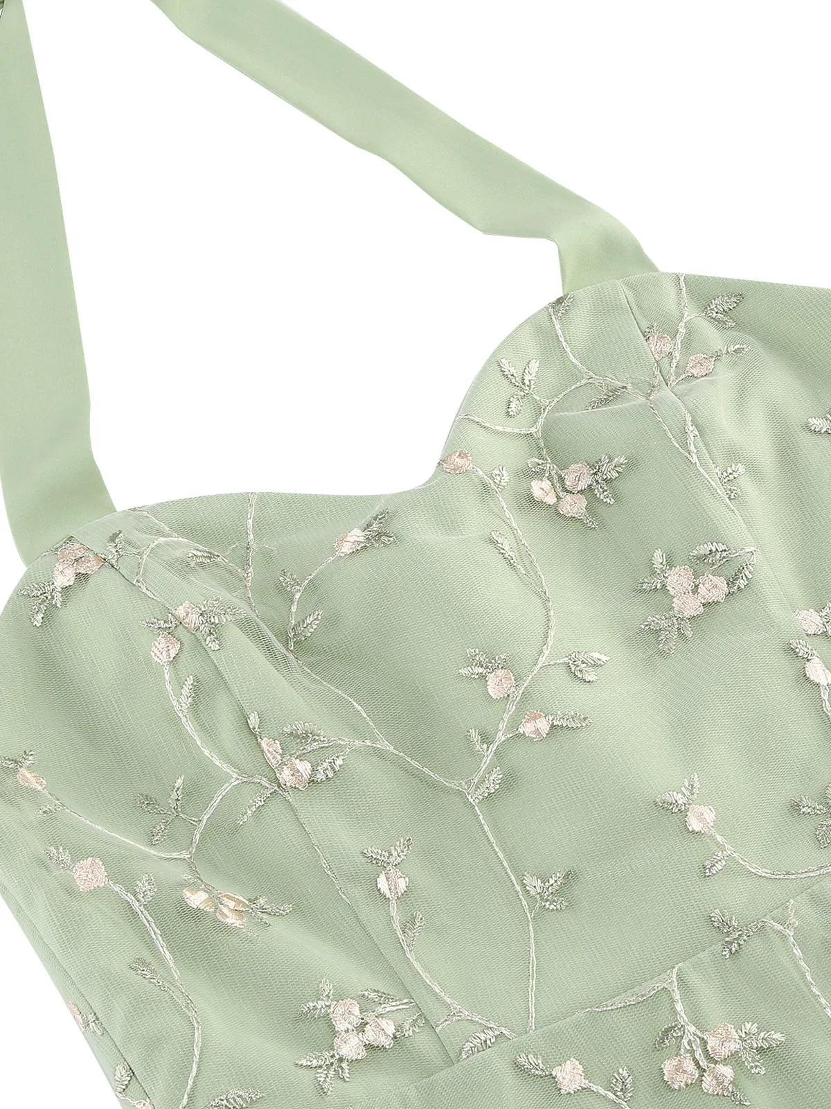 Vintage Halter Evening Dress — Image 6