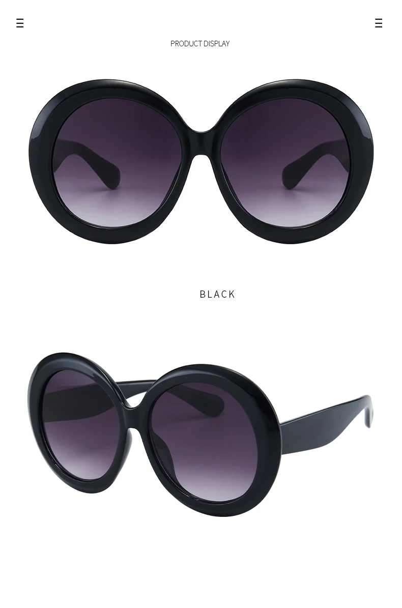 Retro Oversized Round Sunglasses — Image 4