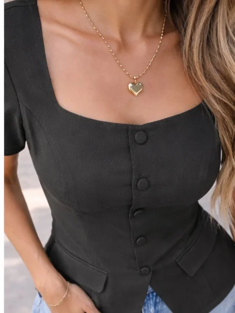 Elegant Slim-Fit Short Top — Image 10