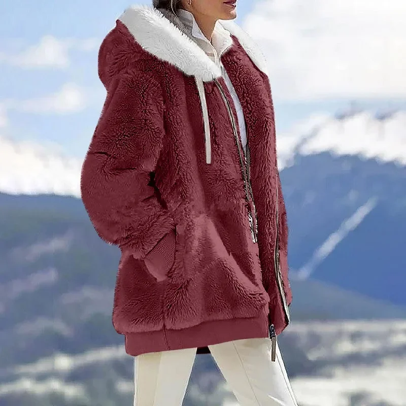 Casual Hooded Winter Coat with Zipper — Image 27