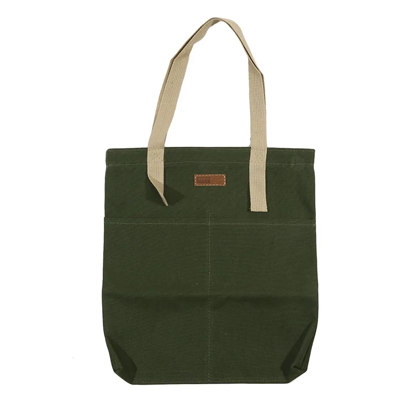 Casual Solid Canvas Tote Bag — Image 15