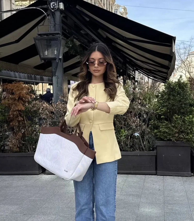 Retro Round Neck Blazer — Image 7