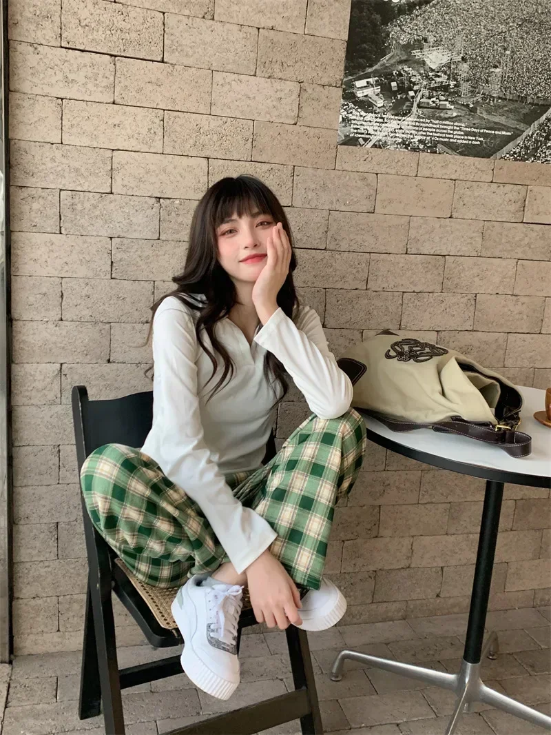 بنطال بنقشة كاروه سميك دافئ — صورة 23